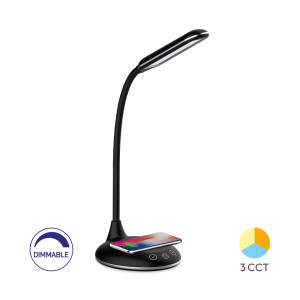 BRAYTRON Stona lampa BRY-LB146-5W-CRNA-DIMABILNA+WIRELESS PUNJENJE