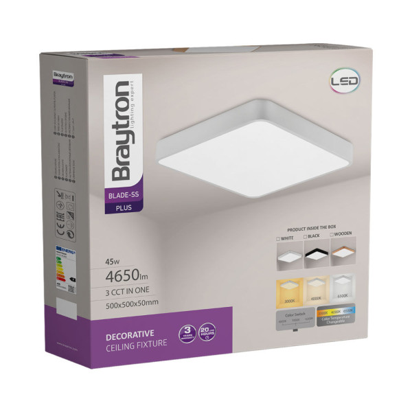 BRAYTRON Plafonjera BRY-BLADE-SS-SQR-WHT-45W-3IN1-CEILING LIGHT - Image 6