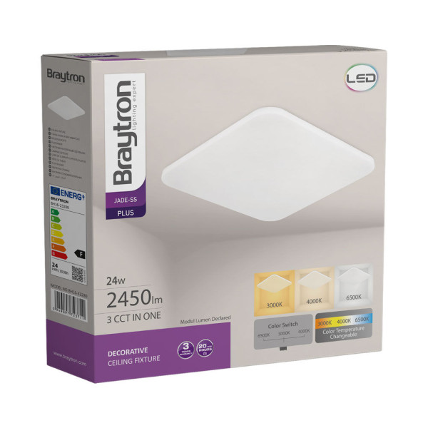 BRAYTRON Plafonjera BRY-JADE-SSA-SQR-24W-3IN1-CEILING LIGHT - Image 5