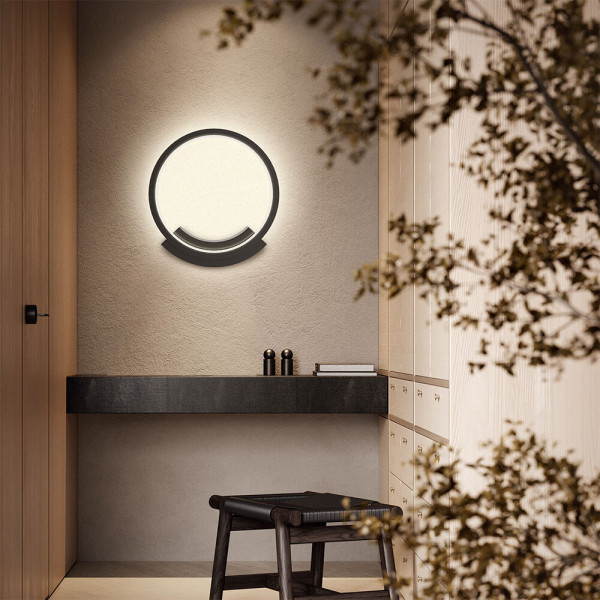 BRAYTRON Led zidna svetiljka BRY-NELA-WL1-12W-RND-BLC-3000K-WALL LIGHT - Image 2