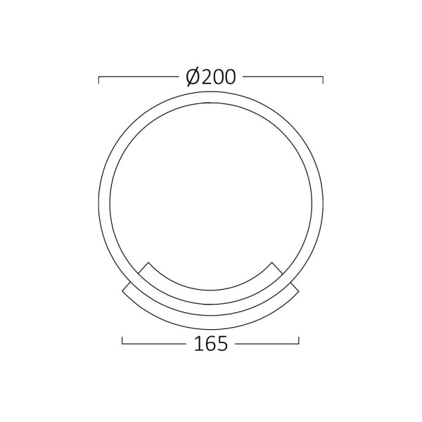 BRAYTRON Led zidna svetiljka BRY-NELA-WL1-12W-RND-BLC-3000K-WALL LIGHT - Image 5