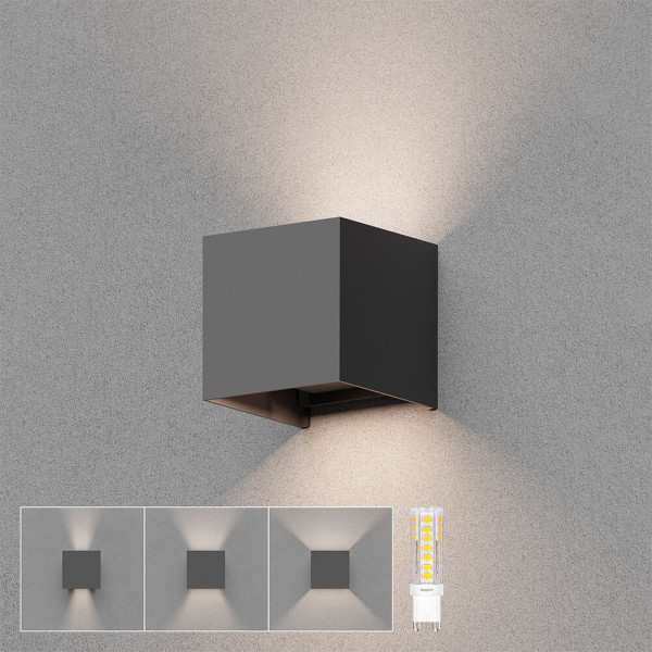BRAYTRON Zidna svetiljka BRY-VEKTA-B-WL.2-GRY-1xG9-IP54-WALL LIGHT - Image 2