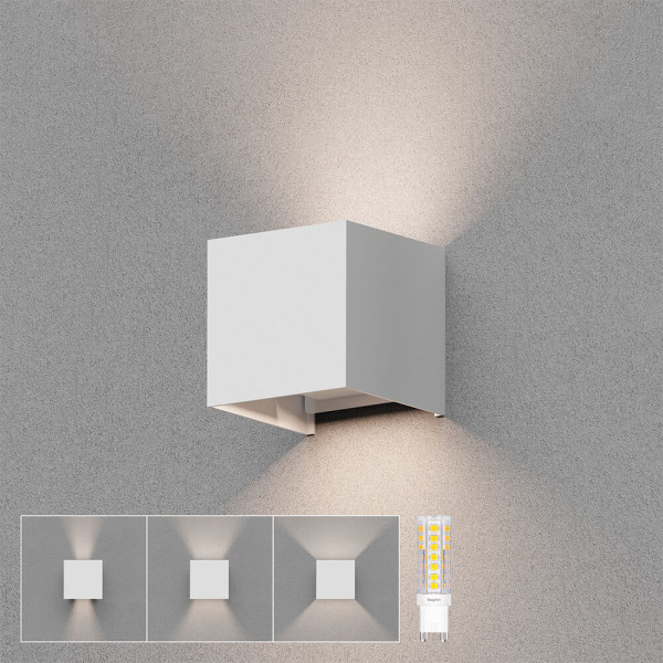 BRAYTRON Zidna svetiljka BRY-VEKTA-B-WL.2-WHT-1xG9-IP54-WALL LIGHT - Image 2